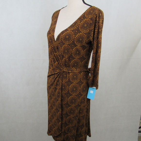 London Time Floral Dress 3/4 Sleeve Size 4P 8P 10P - Picture 3 of 5